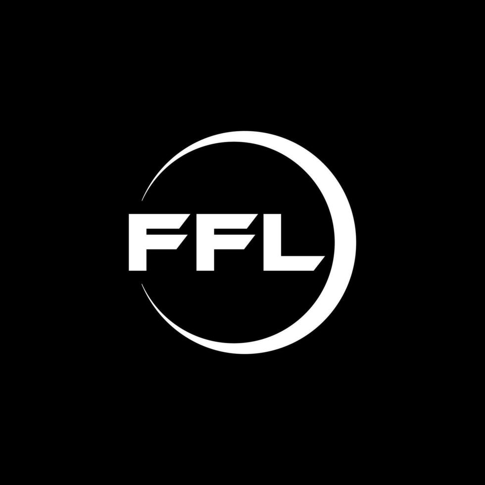 ffl brief logo ontwerp in illustratie. vector logo, schoonschrift ontwerpen voor logo, poster, uitnodiging, enz.