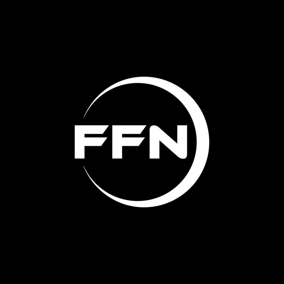 ffn brief logo ontwerp in illustratie. vector logo, schoonschrift ontwerpen voor logo, poster, uitnodiging, enz.