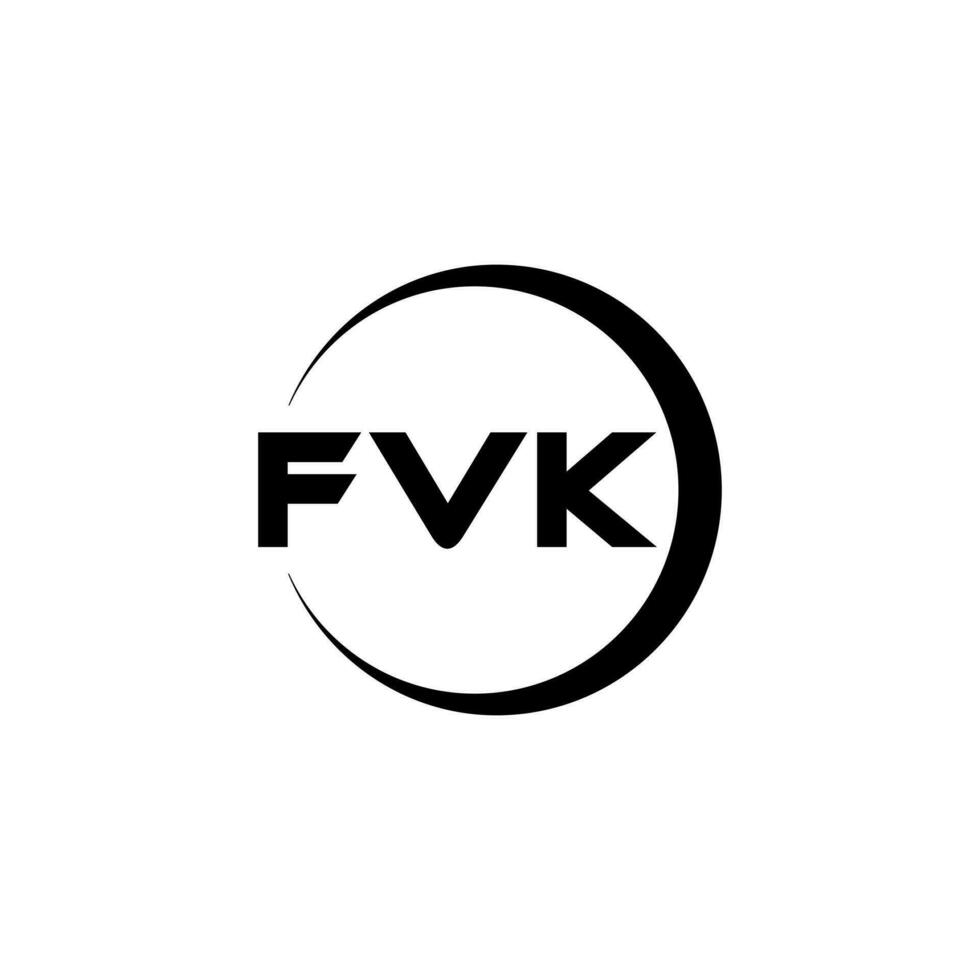 fvk brief logo ontwerp in illustratie. vector logo, schoonschrift ontwerpen voor logo, poster, uitnodiging, enz.