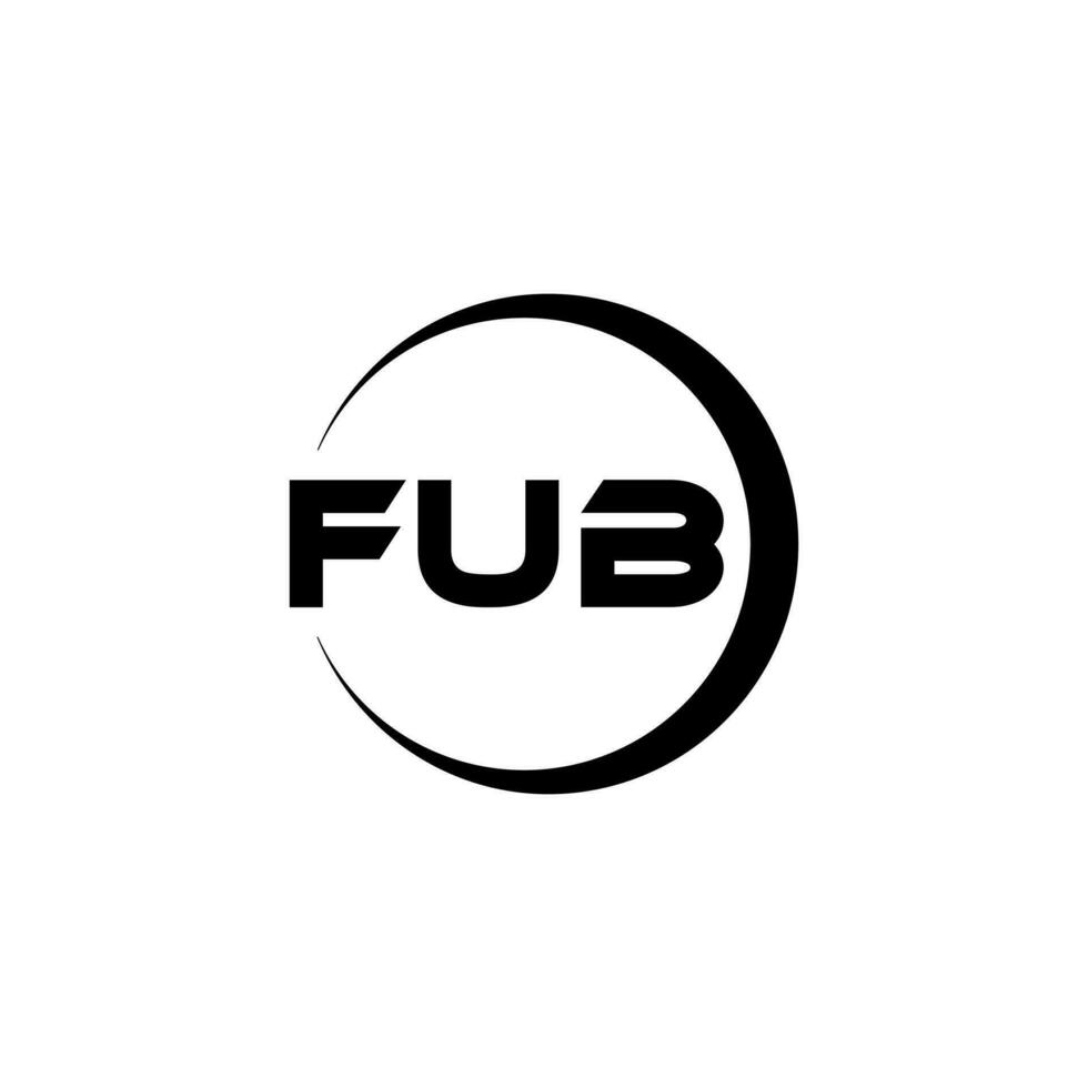 fub brief logo ontwerp in illustratie. vector logo, schoonschrift ontwerpen voor logo, poster, uitnodiging, enz.
