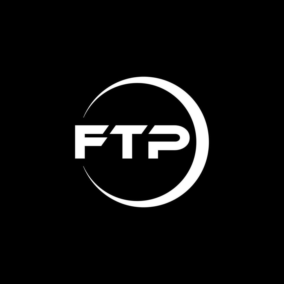 ftp brief logo ontwerp in illustratie. vector logo, schoonschrift ontwerpen voor logo, poster, uitnodiging, enz.