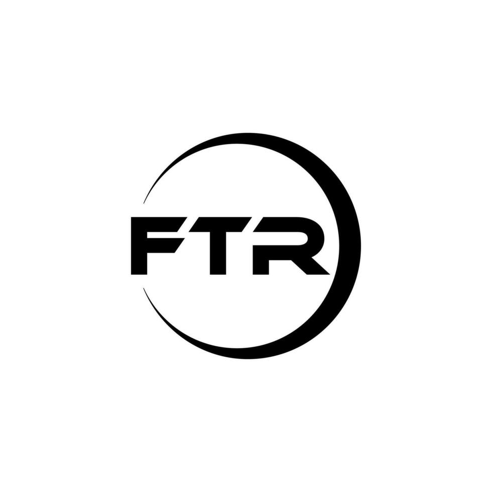 ftr brief logo ontwerp in illustratie. vector logo, schoonschrift ontwerpen voor logo, poster, uitnodiging, enz.