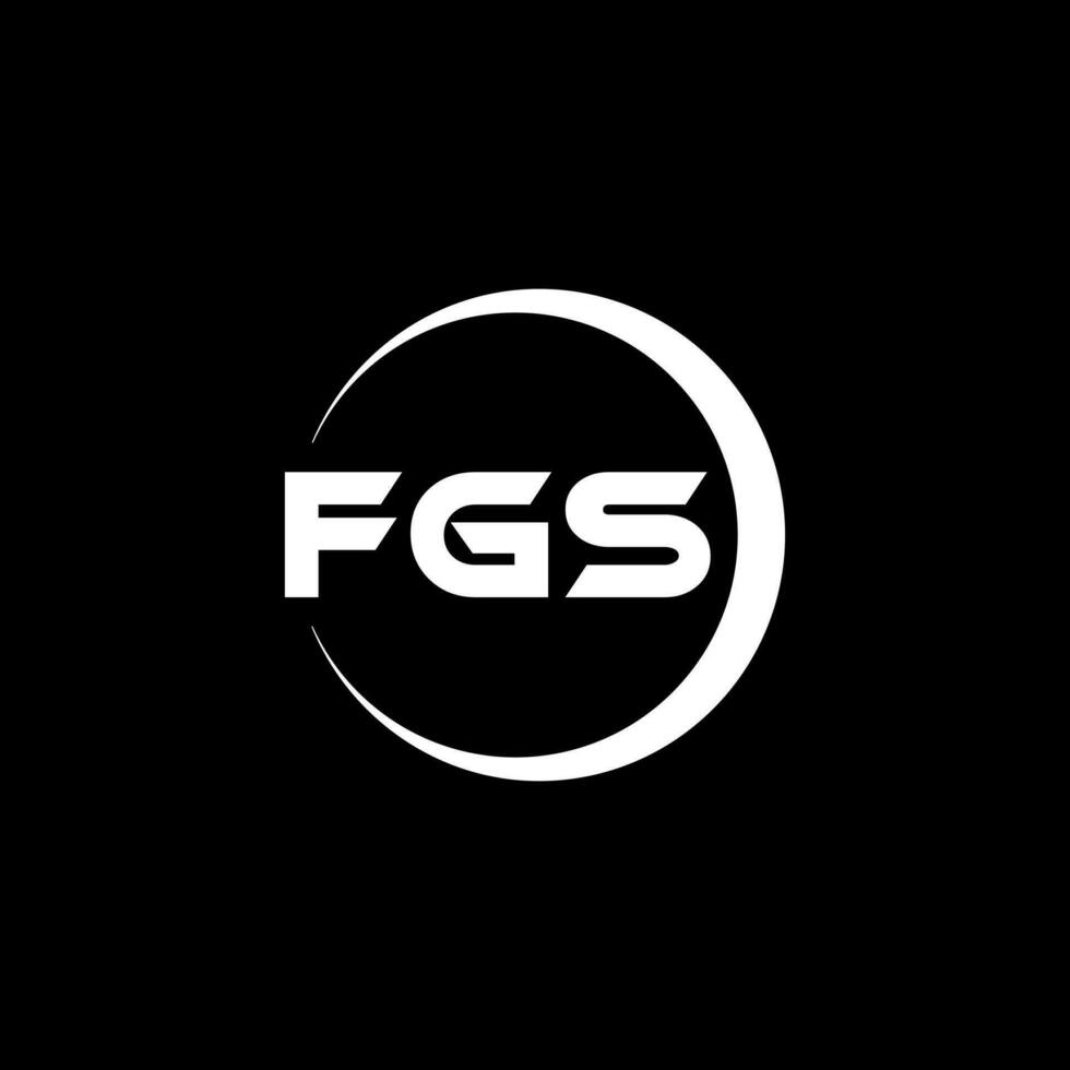 fgs brief logo ontwerp in illustratie. vector logo, schoonschrift ontwerpen voor logo, poster, uitnodiging, enz.