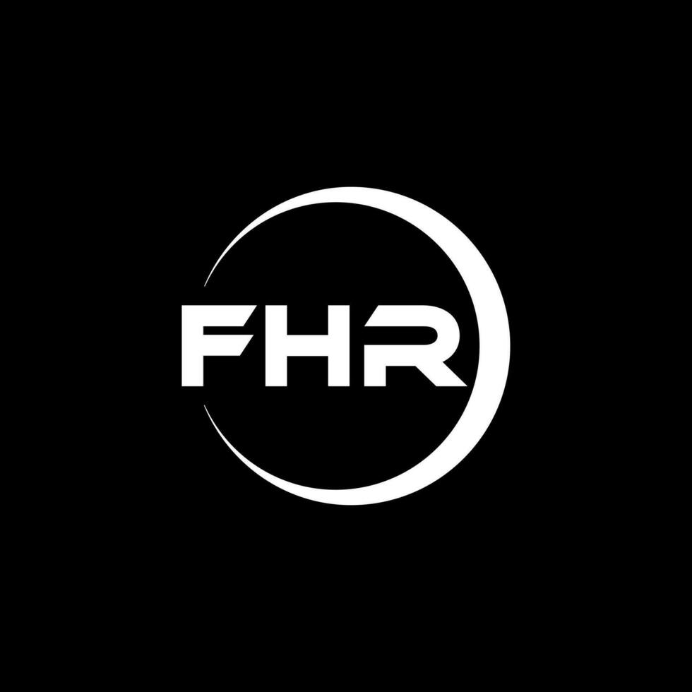 fhr brief logo ontwerp in illustratie. vector logo, schoonschrift ontwerpen voor logo, poster, uitnodiging, enz.