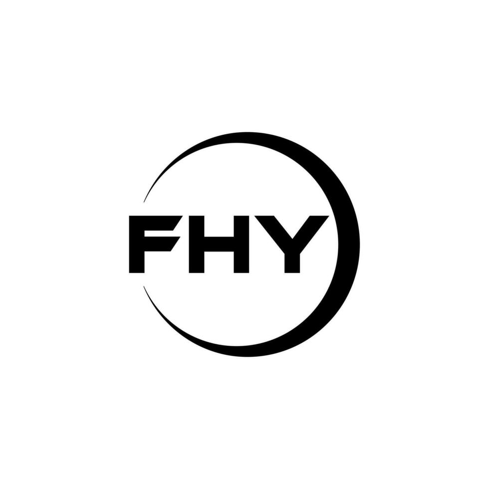 fhy brief logo ontwerp in illustratie. vector logo, schoonschrift ontwerpen voor logo, poster, uitnodiging, enz.