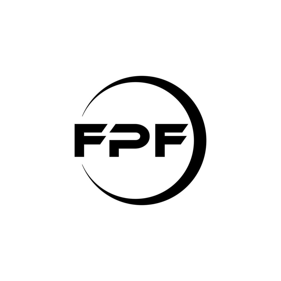 fpf brief logo ontwerp in illustratie. vector logo, schoonschrift ontwerpen voor logo, poster, uitnodiging, enz.