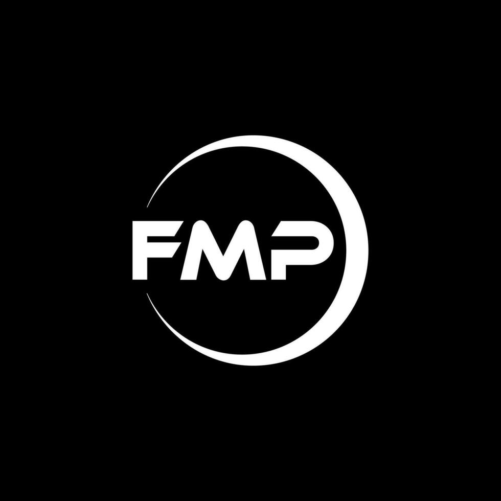 fmp brief logo ontwerp in illustratie. vector logo, schoonschrift ontwerpen voor logo, poster, uitnodiging, enz.