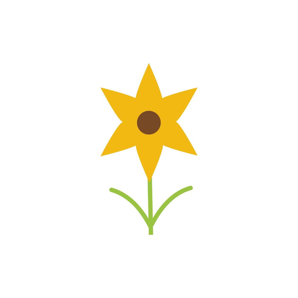 mooie zonnebloem lente geïsoleerd pictogram vector