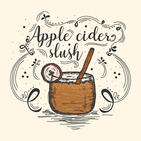 Apple cider slush vector