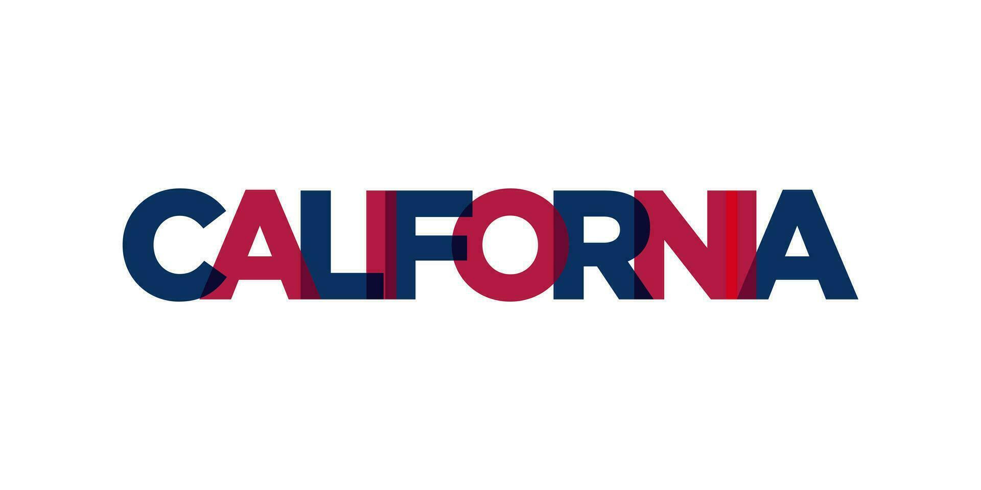 Californië, Verenigde Staten van Amerika typografie leuze ontwerp. Amerika logo met grafisch stad belettering voor afdrukken en web. vector