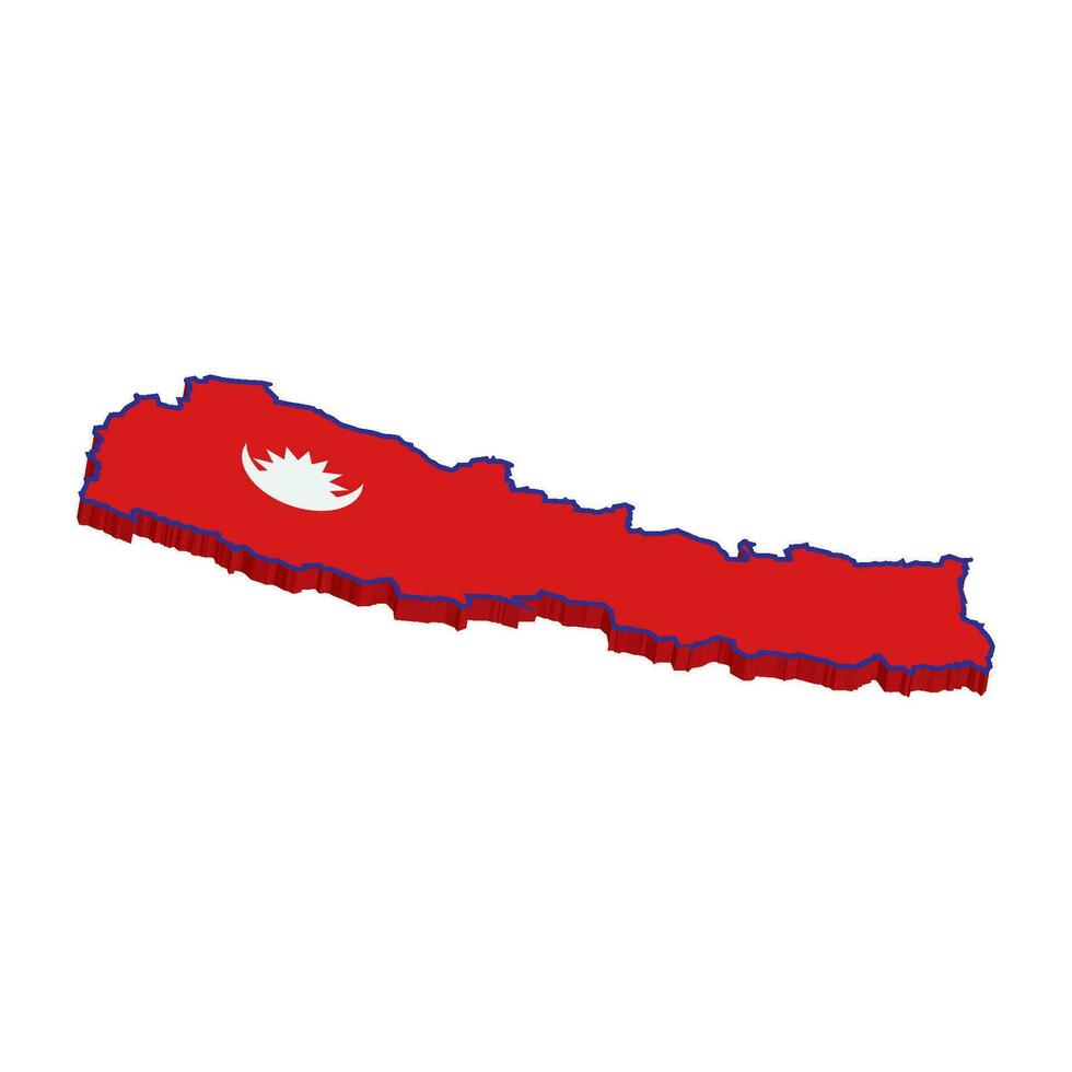 Nepal kaart icoon vector