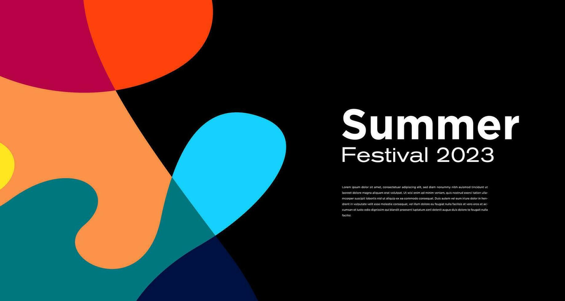 vector kleurrijk vloeistof abstract achtergrond voor zomer festival 2023