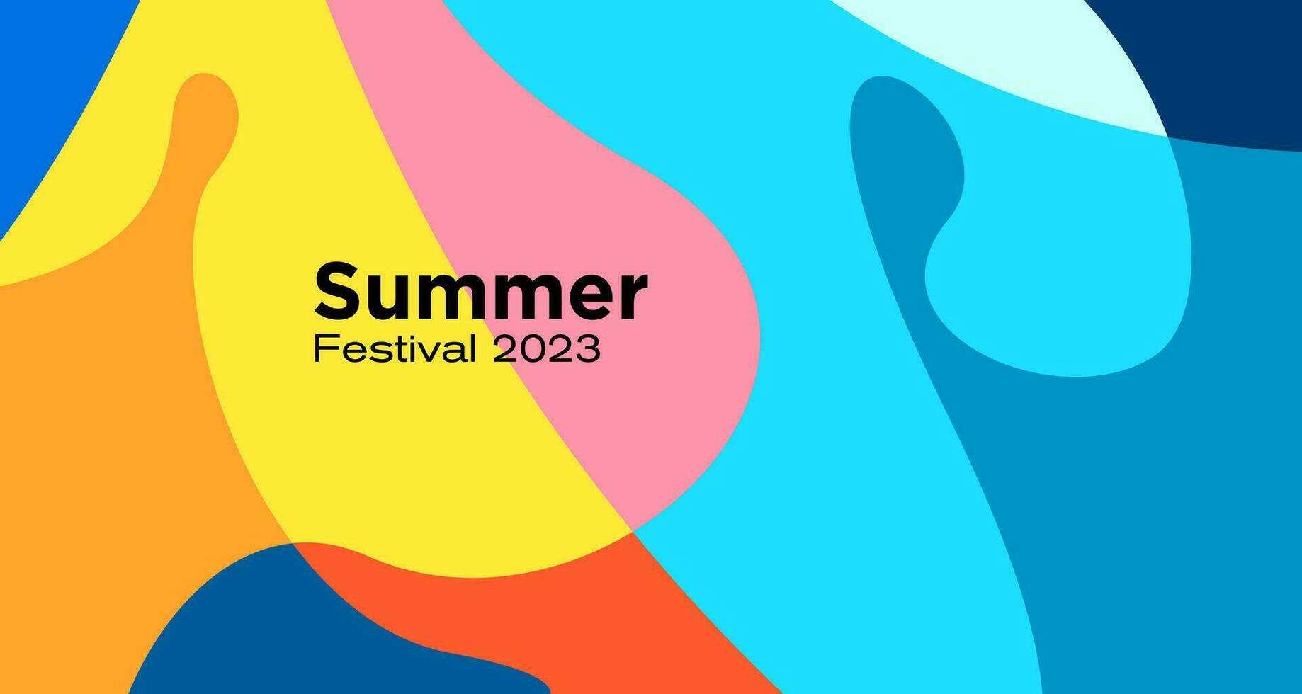 vector kleurrijk abstract vloeistof achtergrond voor zomer festival 2023