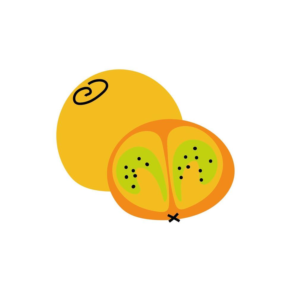 vers lulo fruit geïsoleerd pictogram vector
