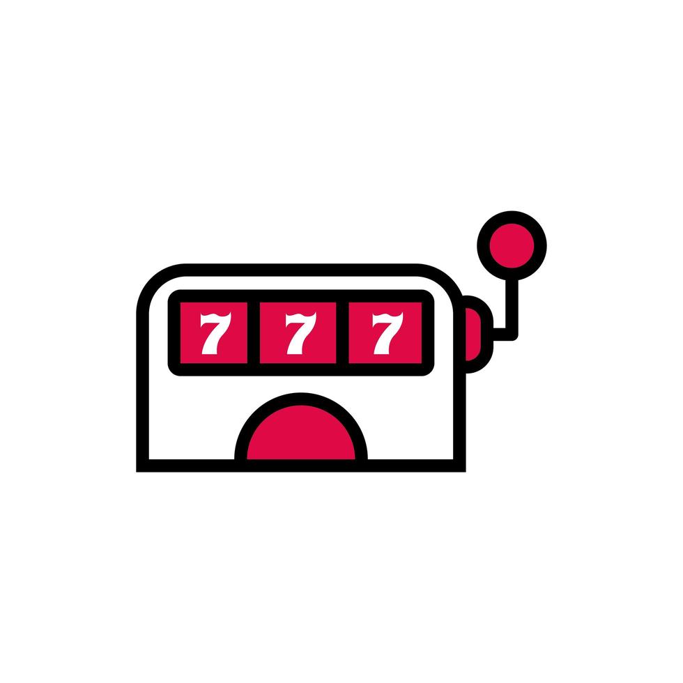 casino gokautomaat geïsoleerd pictogram vector