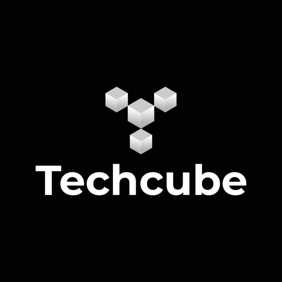 t brief modern tech logo ontwerp vector