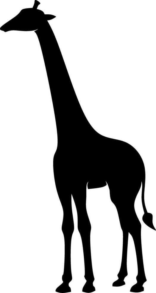 giraffe icoon vector illustratie. giraffe silhouet voor icoon, symbool of teken. giraffe symbool voor ontwerp over dier, dieren in het wild, fauna, dierentuin, natuur en Afrika
