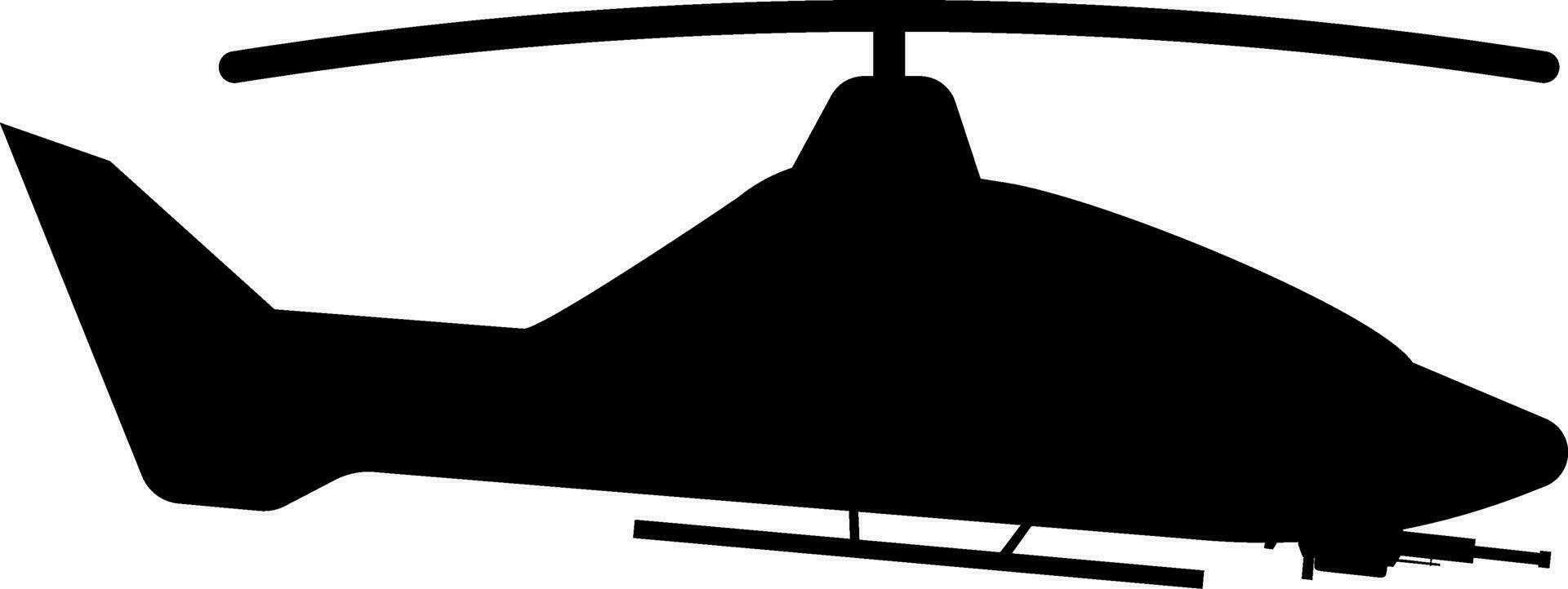 helikopter icoon vector illustratie. aanval helikopter silhouet voor icoon, symbool of teken. aanval helikopter symbool voor ontwerp over leger, oorlog, slagveld, vliegtuigen, leger en antenne staking