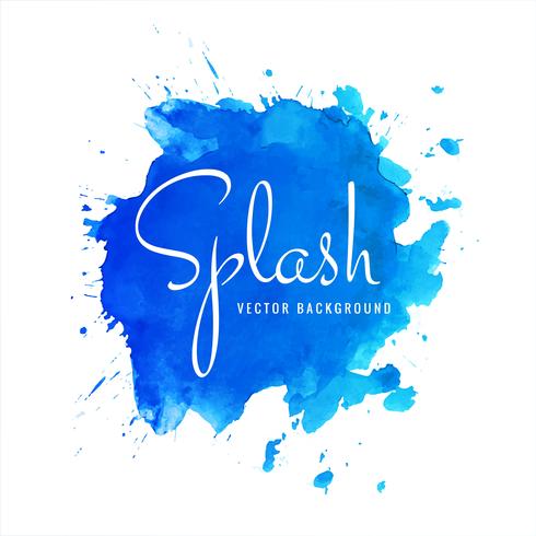 Moderne blauwe aquarel splash achtergrond vector