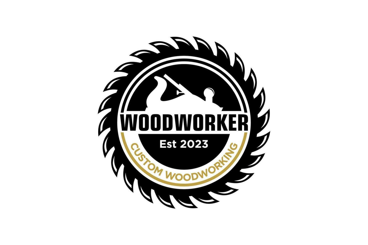 Kapitein industrie logo ontwerp hout log, hout plank hout, houtwerk klusjesman, hout huis bouwer. gemakkelijk minimalistische icoon. vector