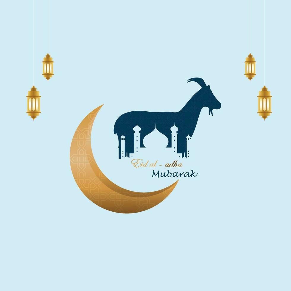 eid al adha wens ontwerp vector