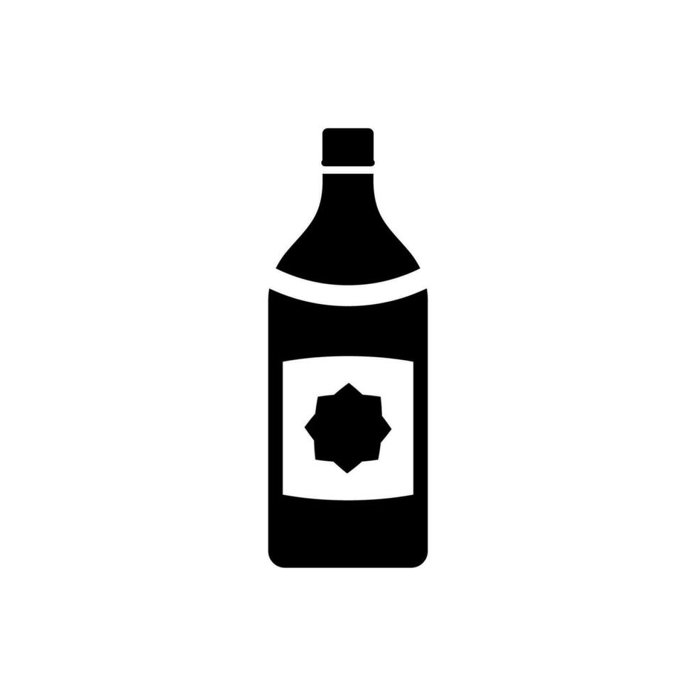 Champagne fles icoon, logo geïsoleerd Aan wit achtergrond vector
