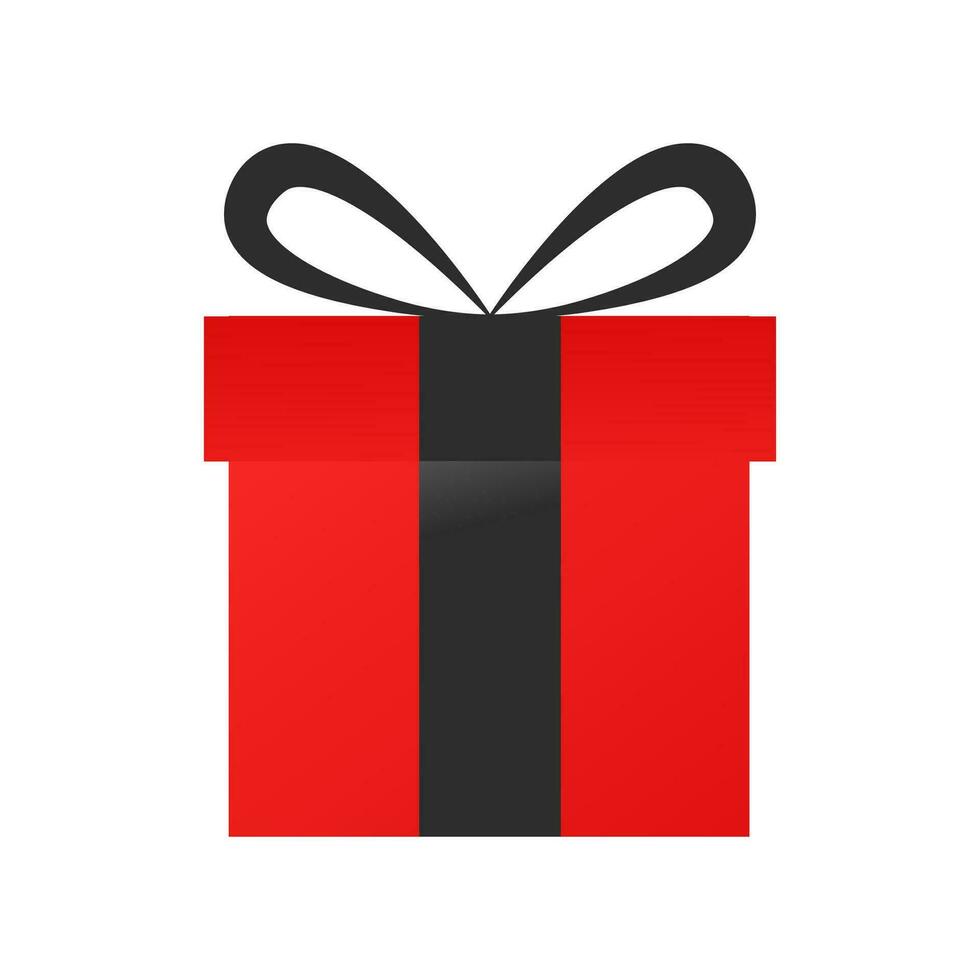 illustratie van een rood geschenk doos Aan een wit achtergrond vector