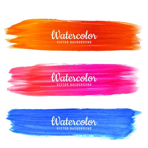 De abstracte kleurrijke hand trekt het ontwerp van de waterverfslag vector
