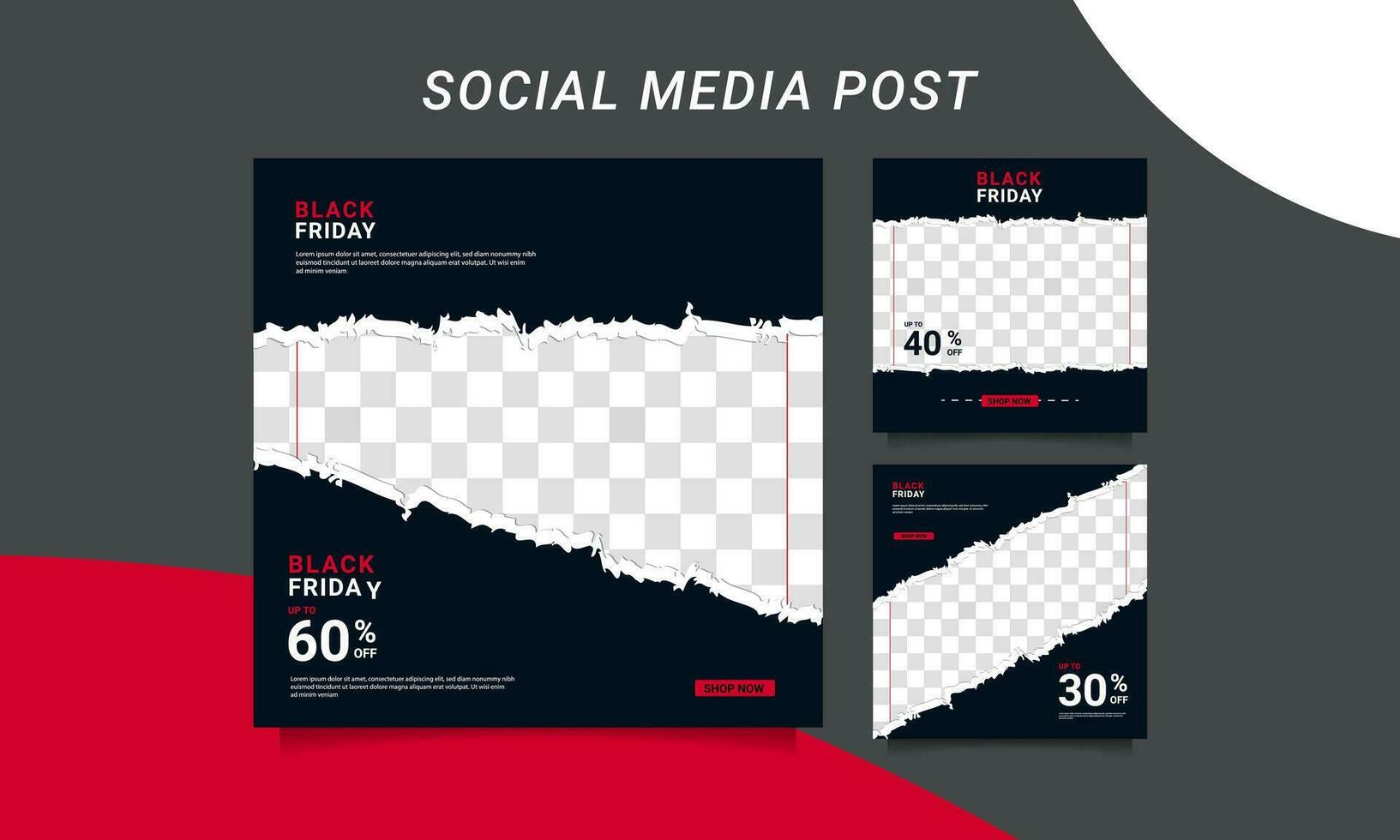 modern vector zwart vrijdag uitverkoop banier verzameling sociaal media Sjablonen