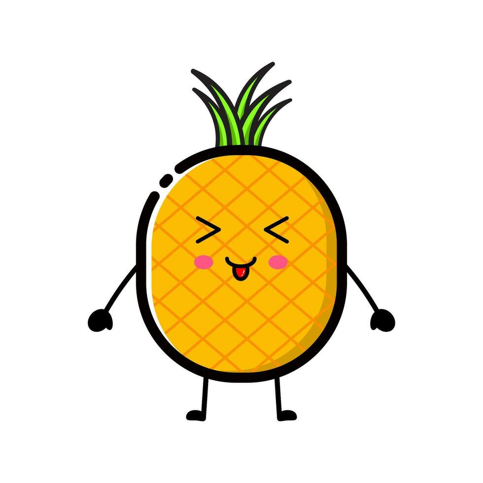 een ananas karakter vervelend zonnebril vector