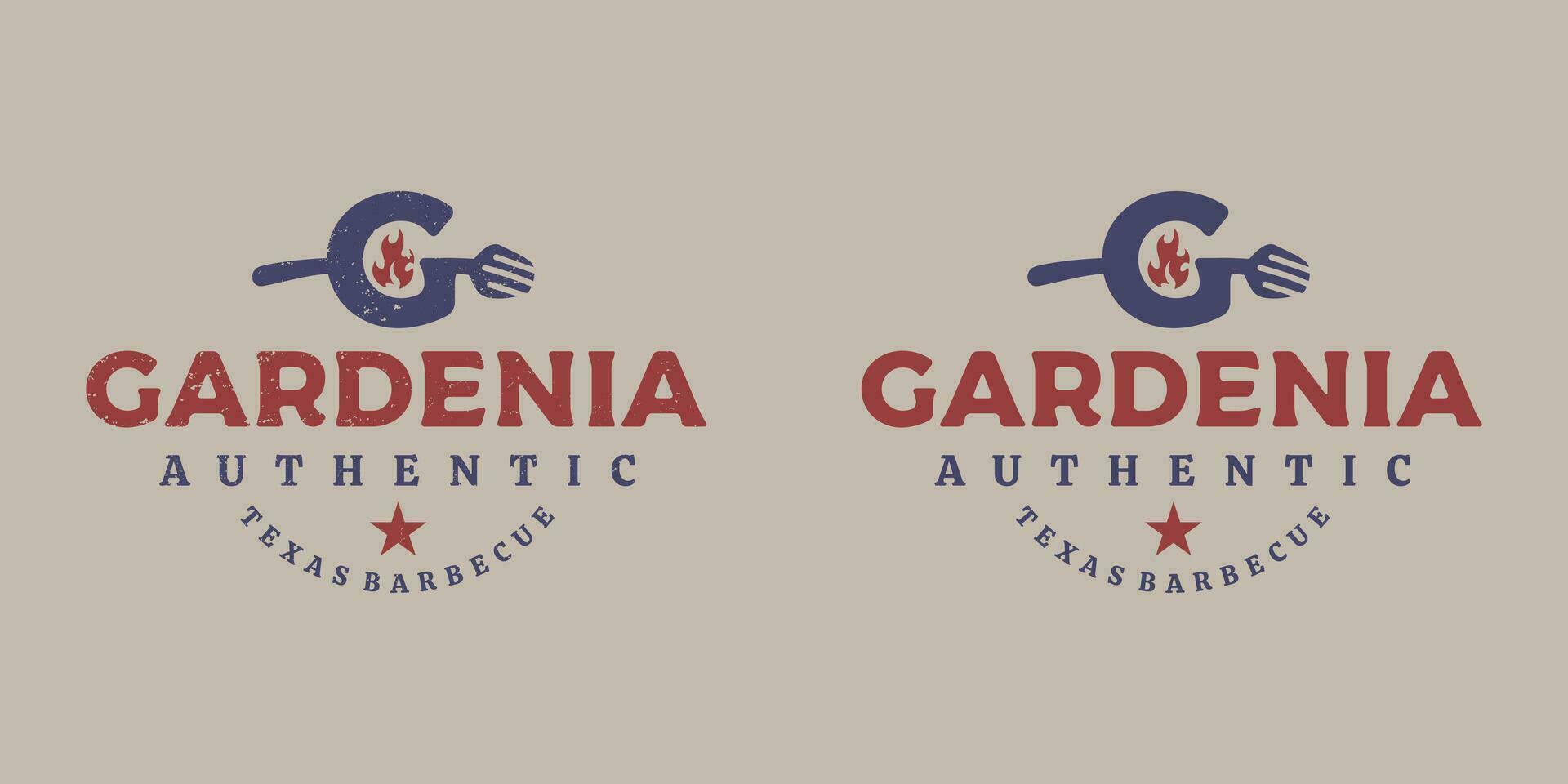 gardenia rokerij rooster bbq logo insigne embleem Aan licht achtergrond vector