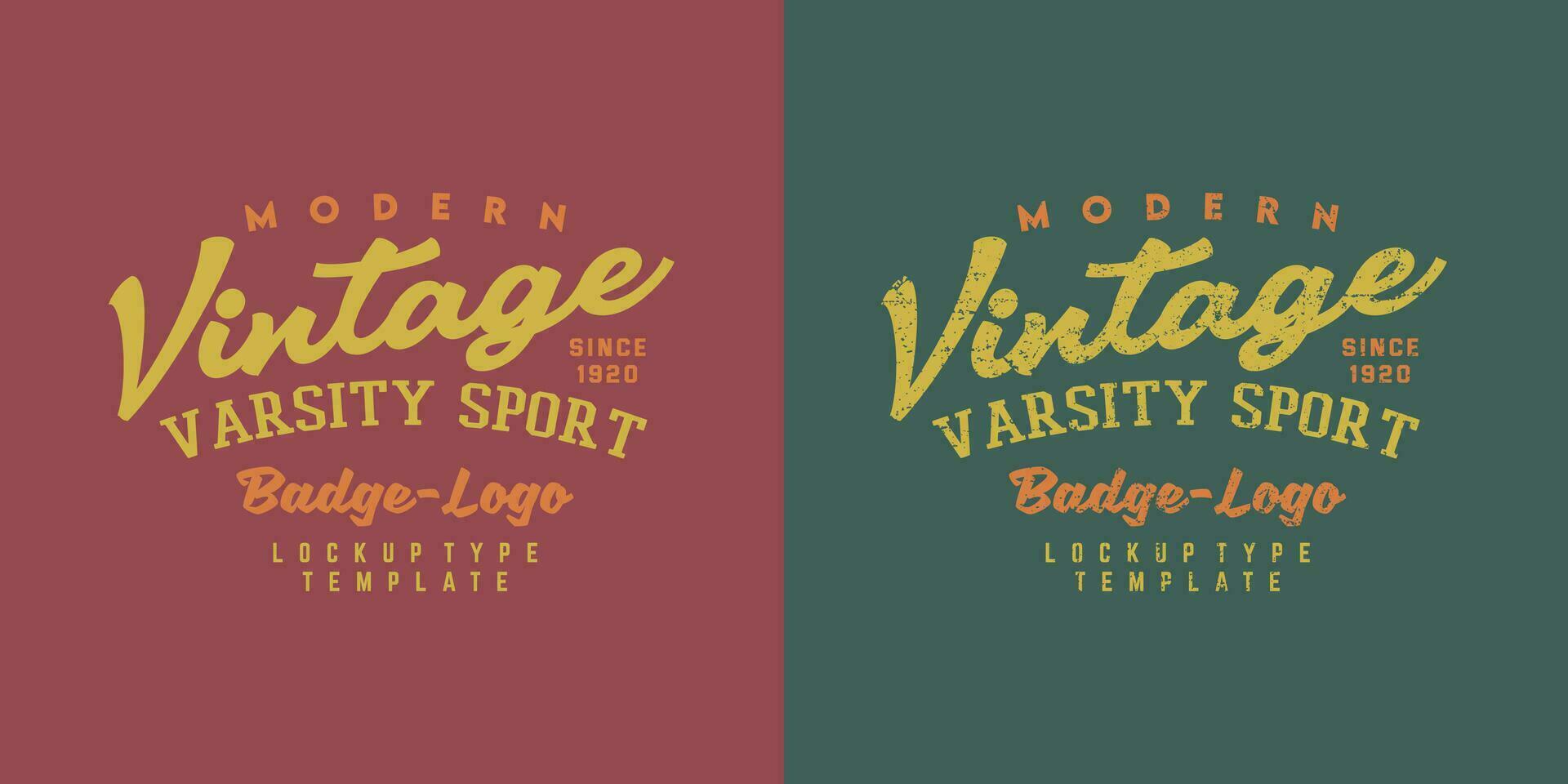 modern wijnoogst varsity sport insigne logo vector