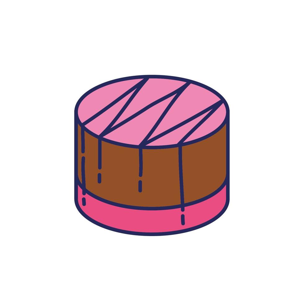 zoete taart gebak geïsoleerd pictogram vector