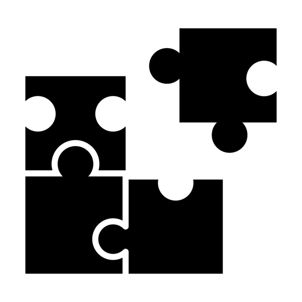 puzzel vector glyph icoon ontwerp