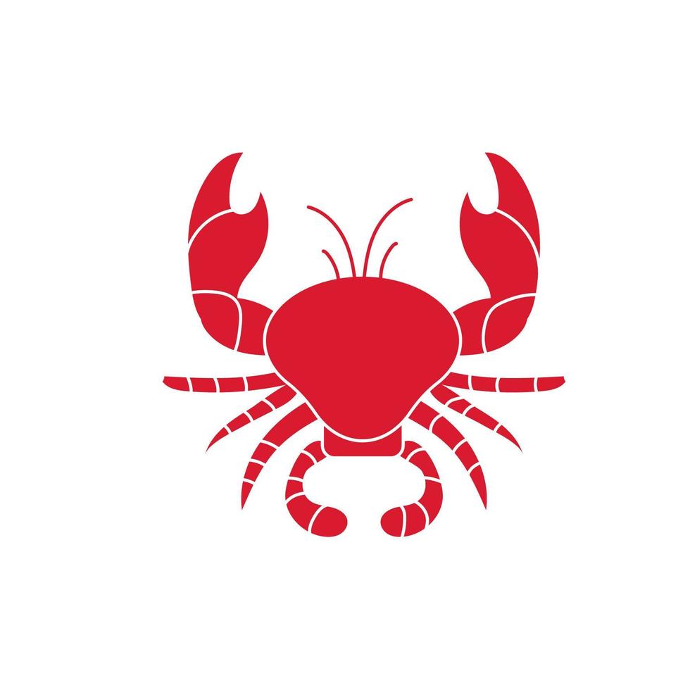 krab zee leven dier geïsoleerd pictogram vector