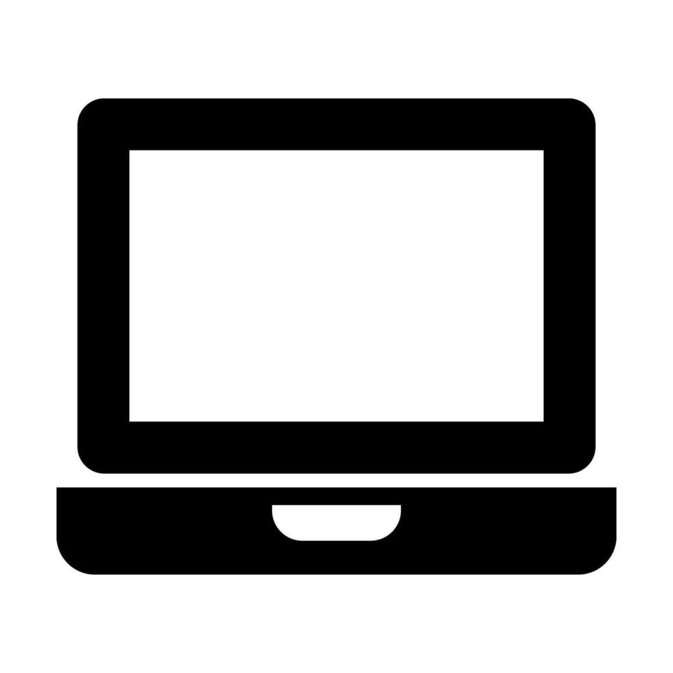 laptop vector glyph icoon ontwerp