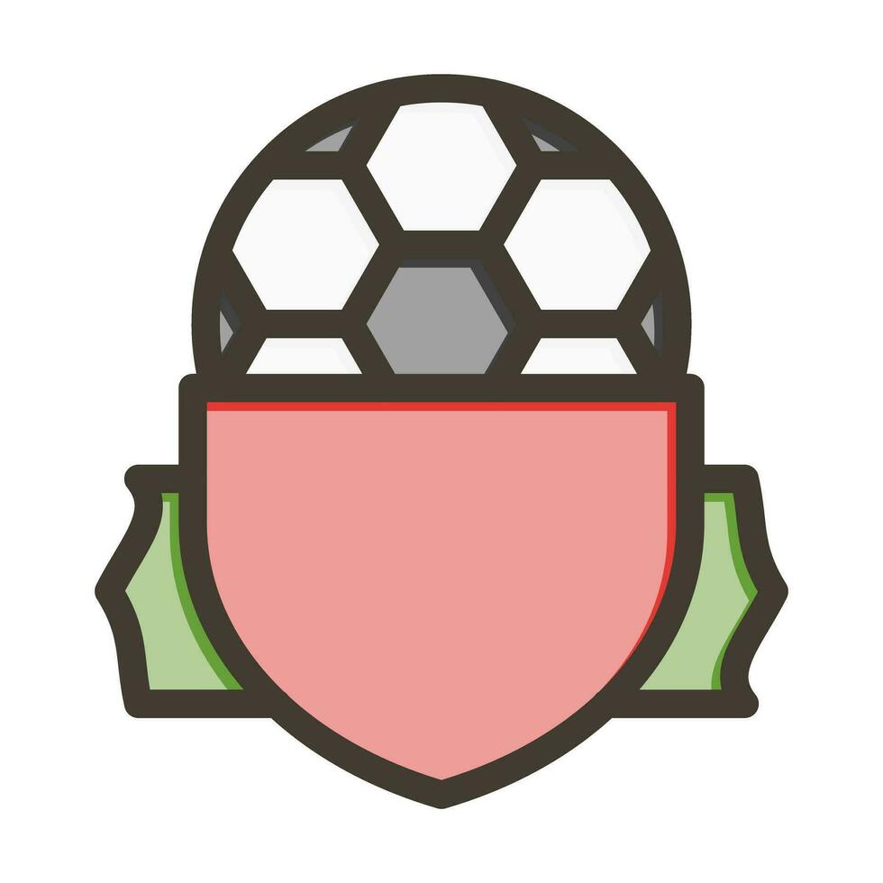 Amerikaans voetbal banier vector dik lijn gevulde kleuren icoon ontwerp