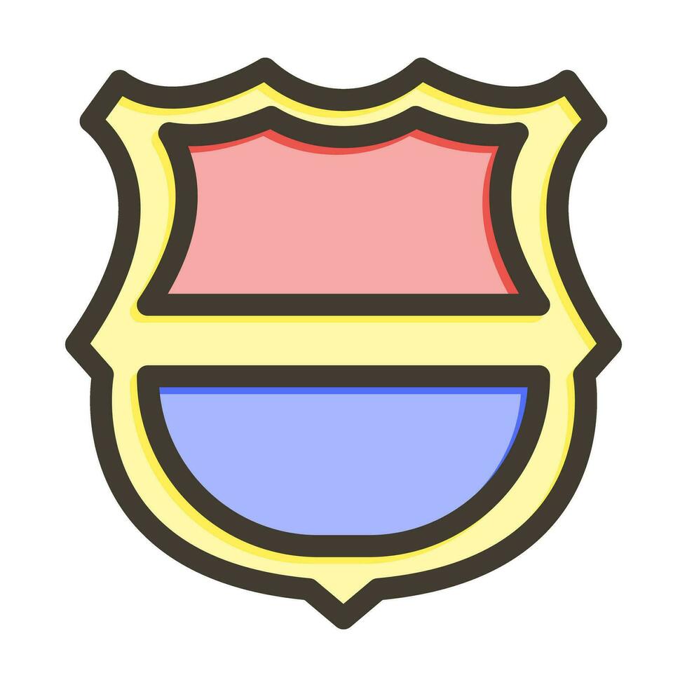 Amerikaans voetbal insigne vector dik lijn gevulde kleuren icoon ontwerp