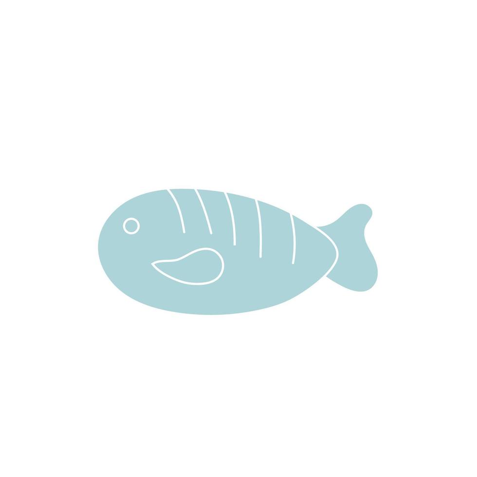 schattig vis zee leven dier geïsoleerd pictogram vector