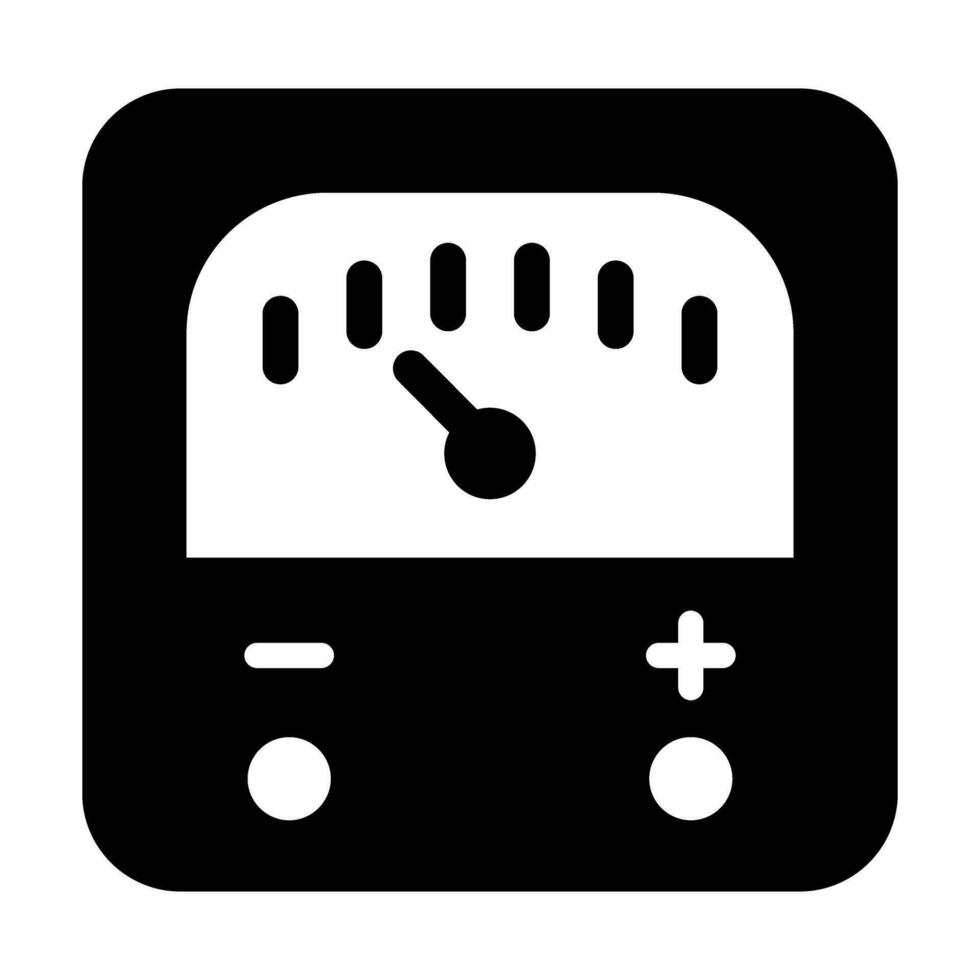 voltmeter vector glyph icoon voor persoonlijk en reclame gebruiken.