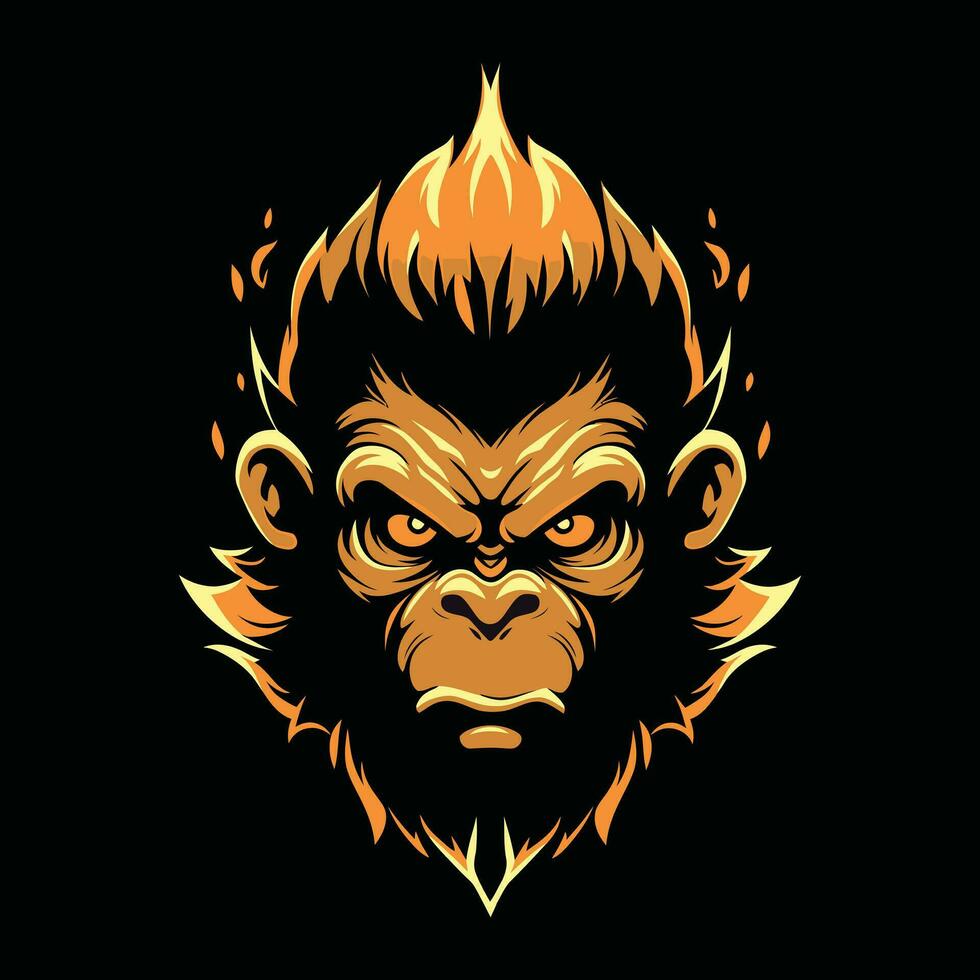 gorilla mascotte logo voor esport. gorilla t-shirt ontwerp. gorilla logo. gorilla sticker vector