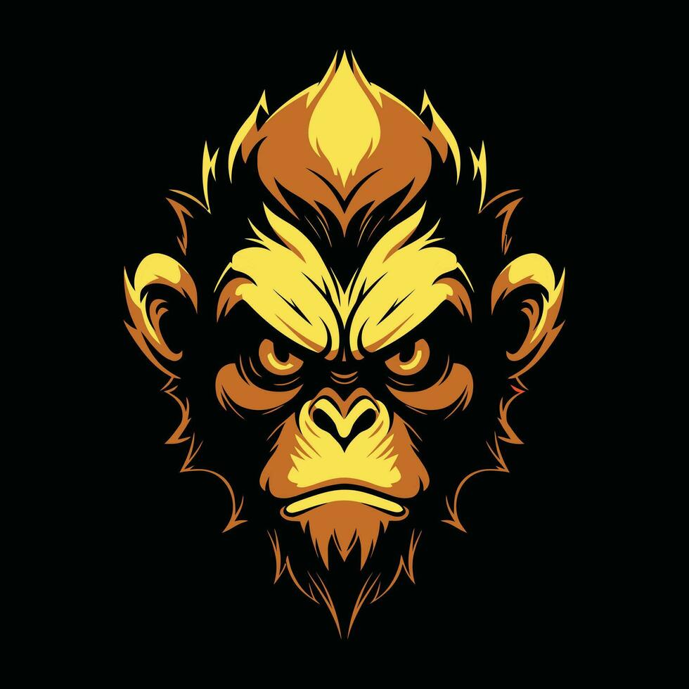 gorilla mascotte logo voor esport. gorilla t-shirt ontwerp. gorilla logo. gorilla sticker vector