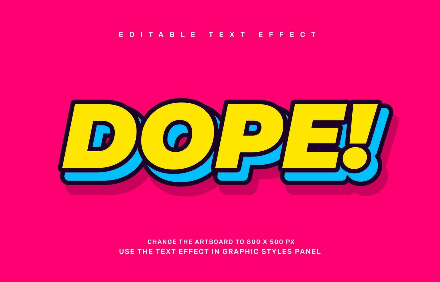 dope bewerkbare tekst effect sjabloon vector