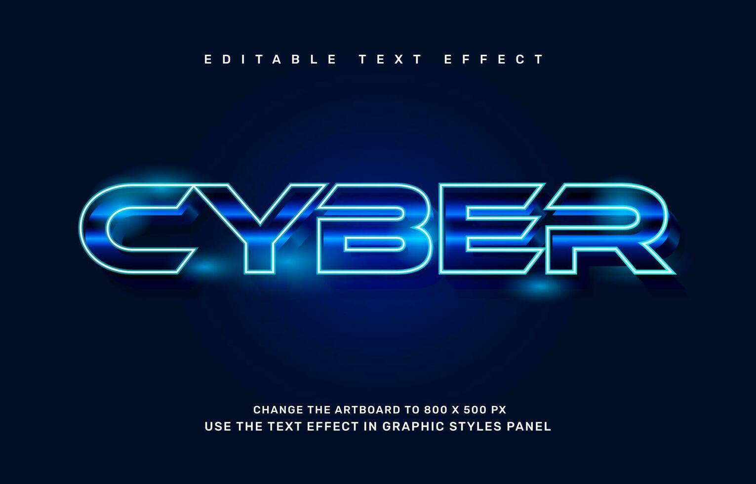 cyber bewerkbare tekst effect sjabloon vector