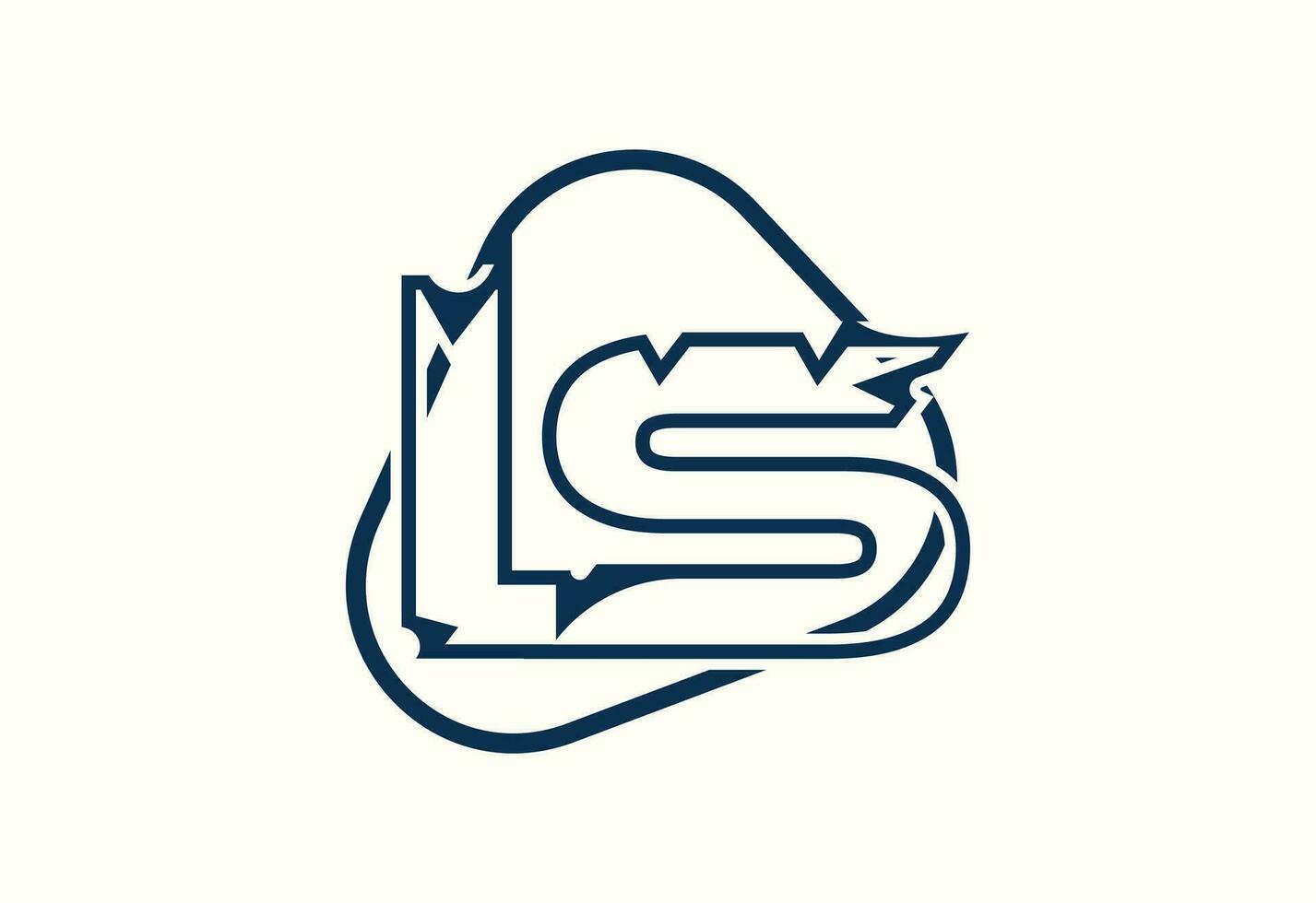 ls brief nieuw logo en icoon ontwerp sjabloon vector