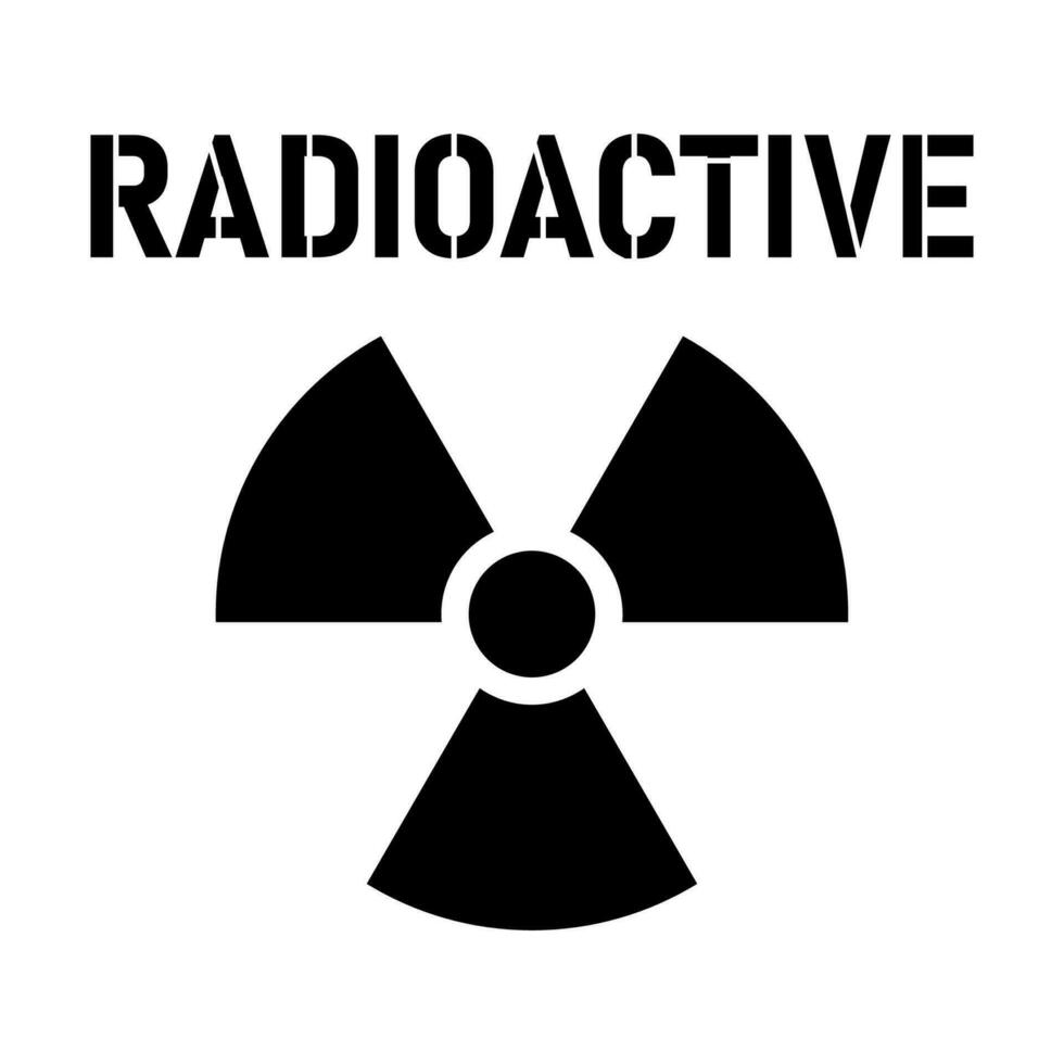 veiligheid teken radioactief Aan wit achtergrond vector