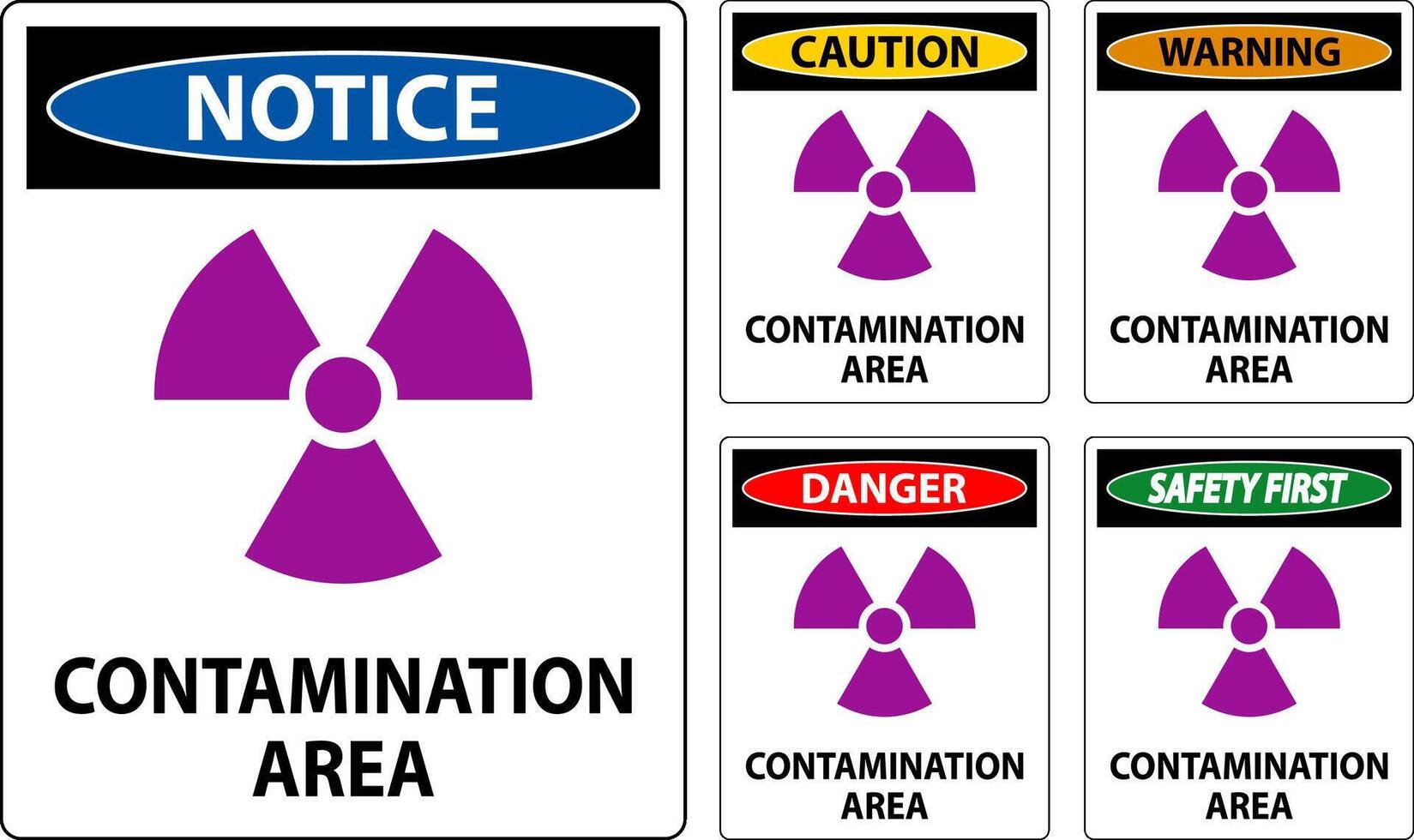 radioactief materialen teken voorzichtigheid besmetting Oppervlakte vector