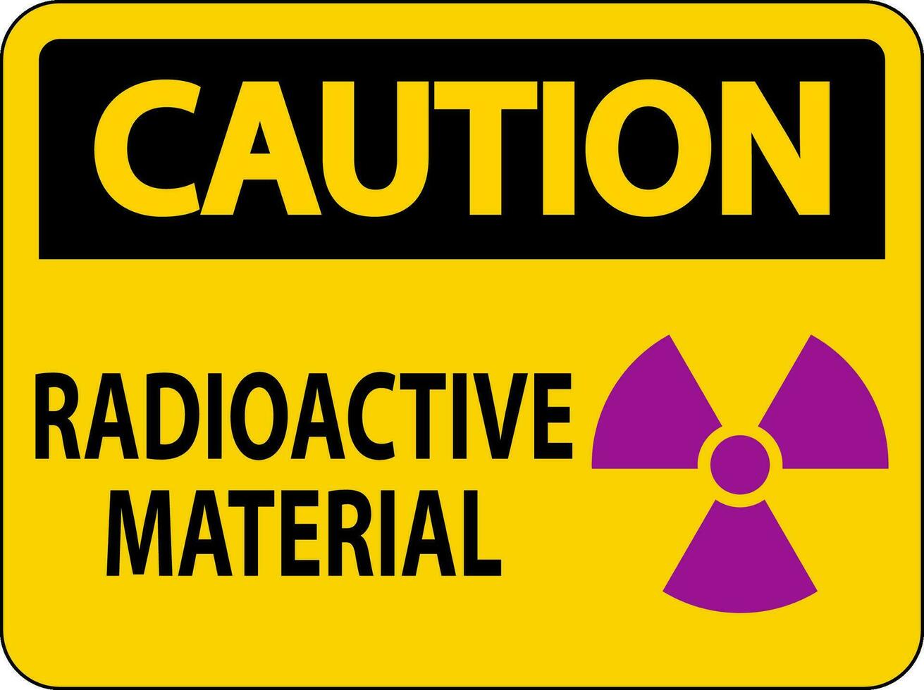 voorzichtigheid teken radioactief materialen vector