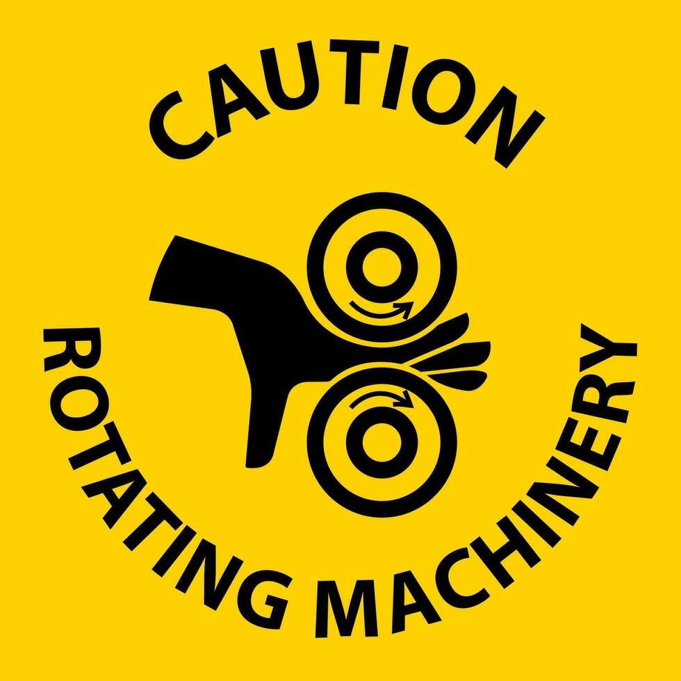 voorzichtigheid teken roterend machinerie houden handen weg vector