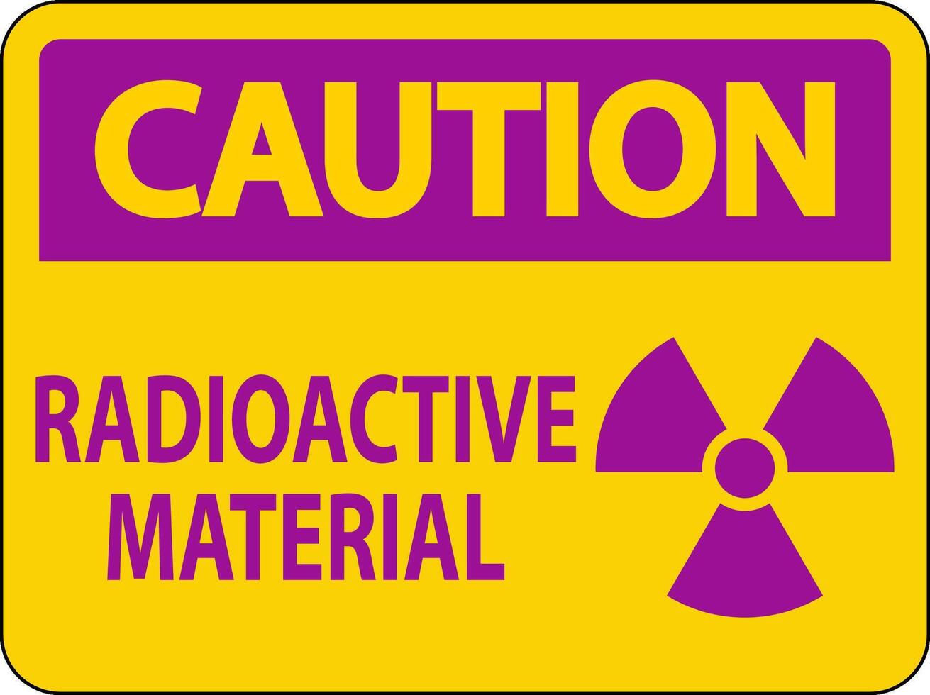 voorzichtigheid teken radioactief materialen vector